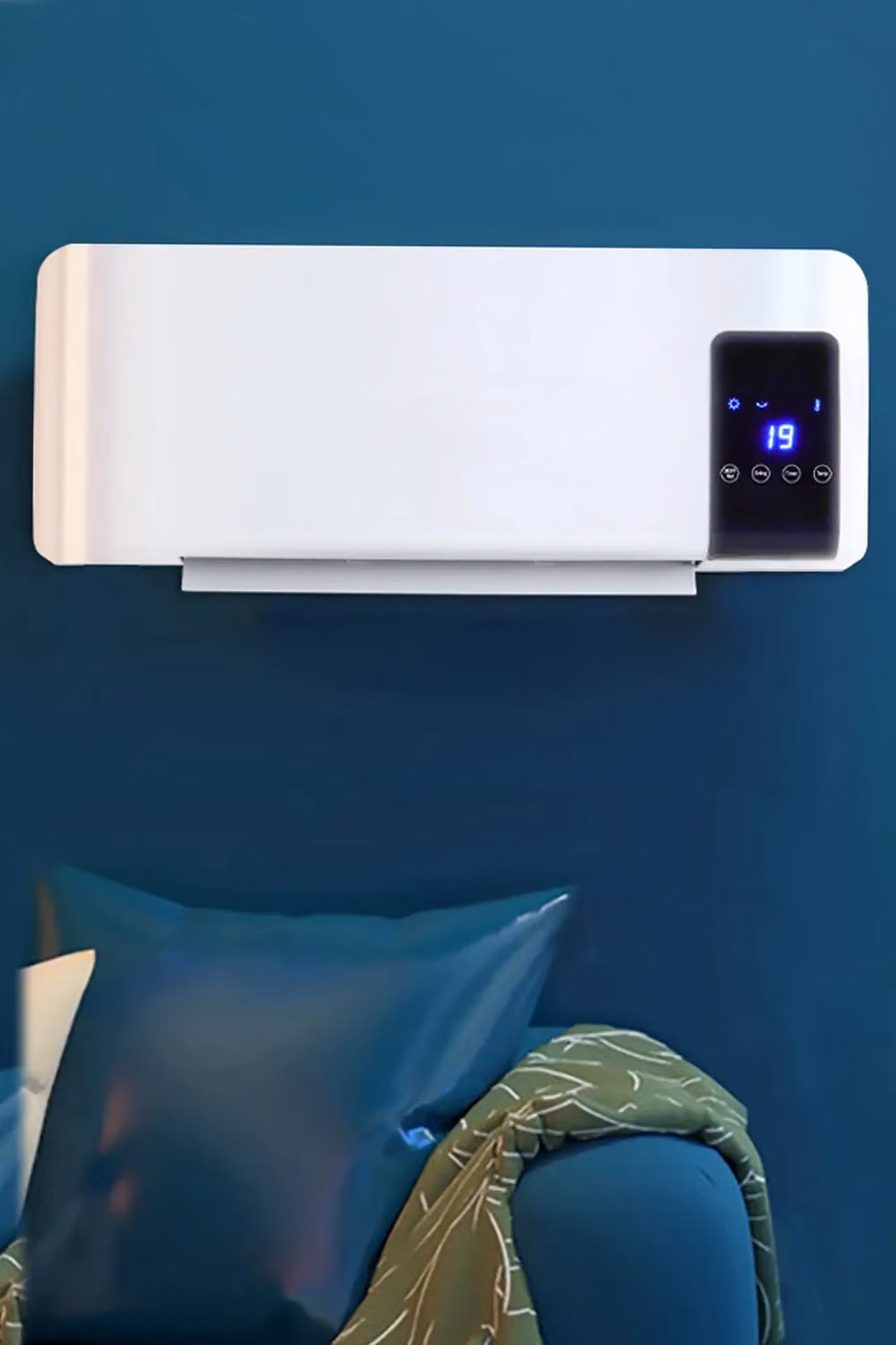 Living and Home White Wall Mounted Ceramic Fan Electric Heater with Remote Control – 2
