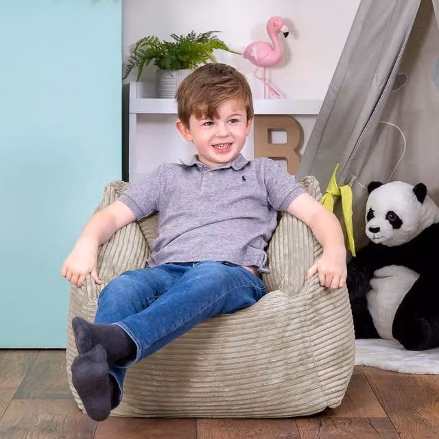 ICON Cord Bean Bag Chair for Children in Natural Beige