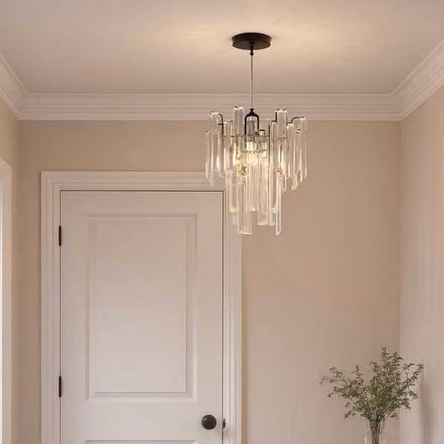Pagazzi Onega Easy Fit Pendant Shade in Antique Brass and Clear Glass