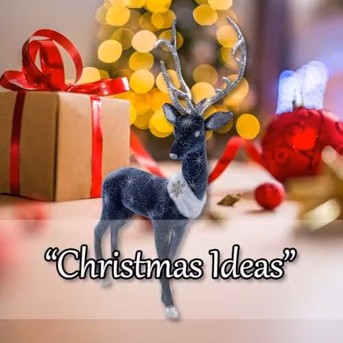 VFM e-Store Blue Christmas Deer Decoration, H 58 cm x W 28 cm – 4