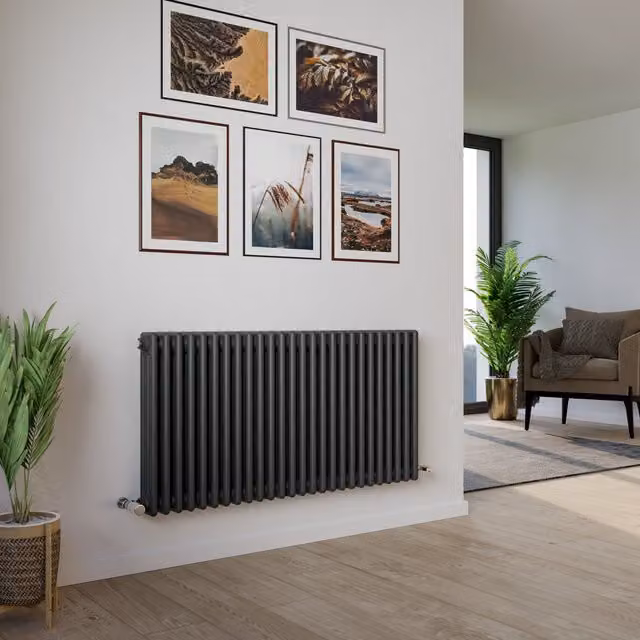 Agadon Kylo 3 Column Radiator in Anthracite Grey, H: 180 cm, W: 47 cm – 1