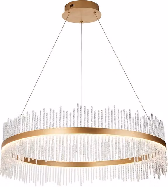Perch & Parrow Anna Large LED Halo Pendant Light in Gold/Brass