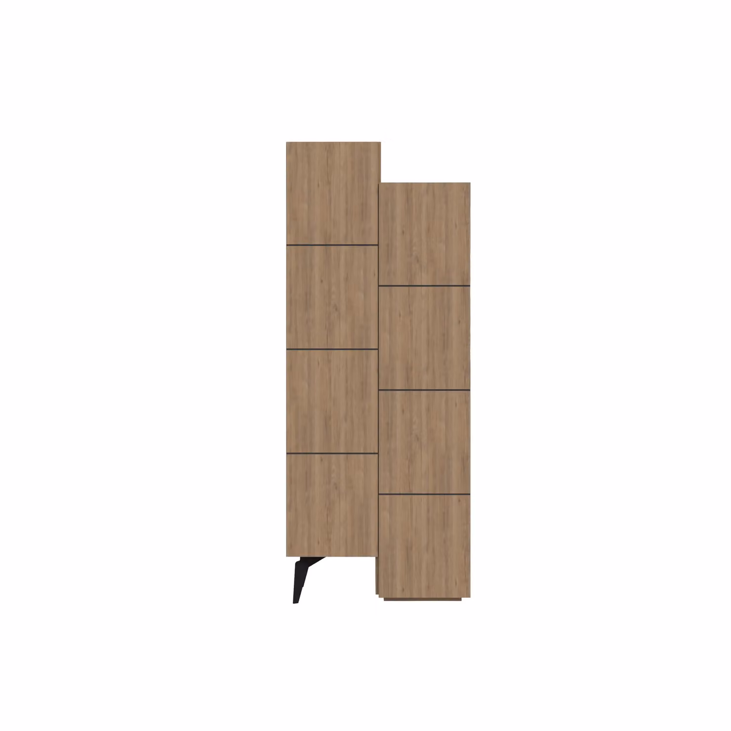 Decortie Stair Modern Open Shelf Storage Cabinet, 2 Pack, Natural – 2