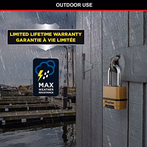 Master Lock Gold Zinc Combination Padlock with 50mm Shackle – 4