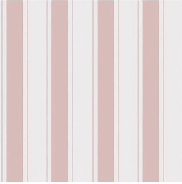 Sophie Allport Oundle Stripe Cottesmore Blush Pink Striped Wallpaper, Width: 52 cm