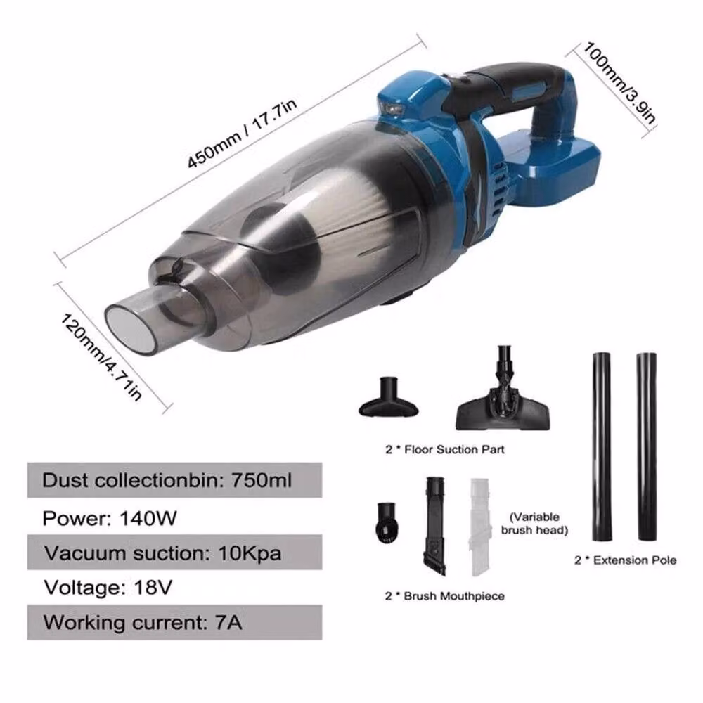 SPETLEK Cordless Handheld Vacuum Cleaner with Attachments in Blue and Multicolour – 2