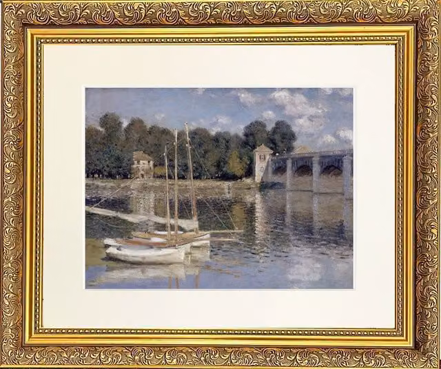 Frames by Post Nautical Maritime Mounted and Framed Print in Gold Dahlia Frame, W: 27.94 cm, H: 22.86 cm – 2