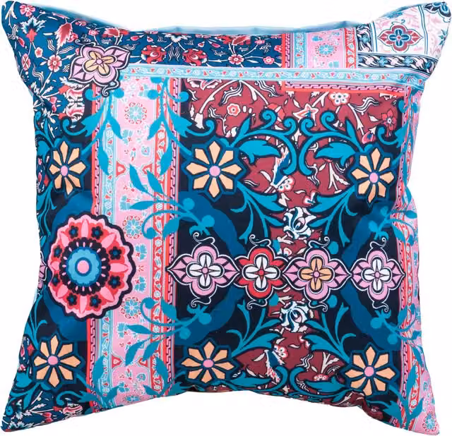 Gardenista Persia Outdoor Scatter Cushion, Floral Ethnic Print, Beige and Multicolour, W: 60 cm x D: 60 cm