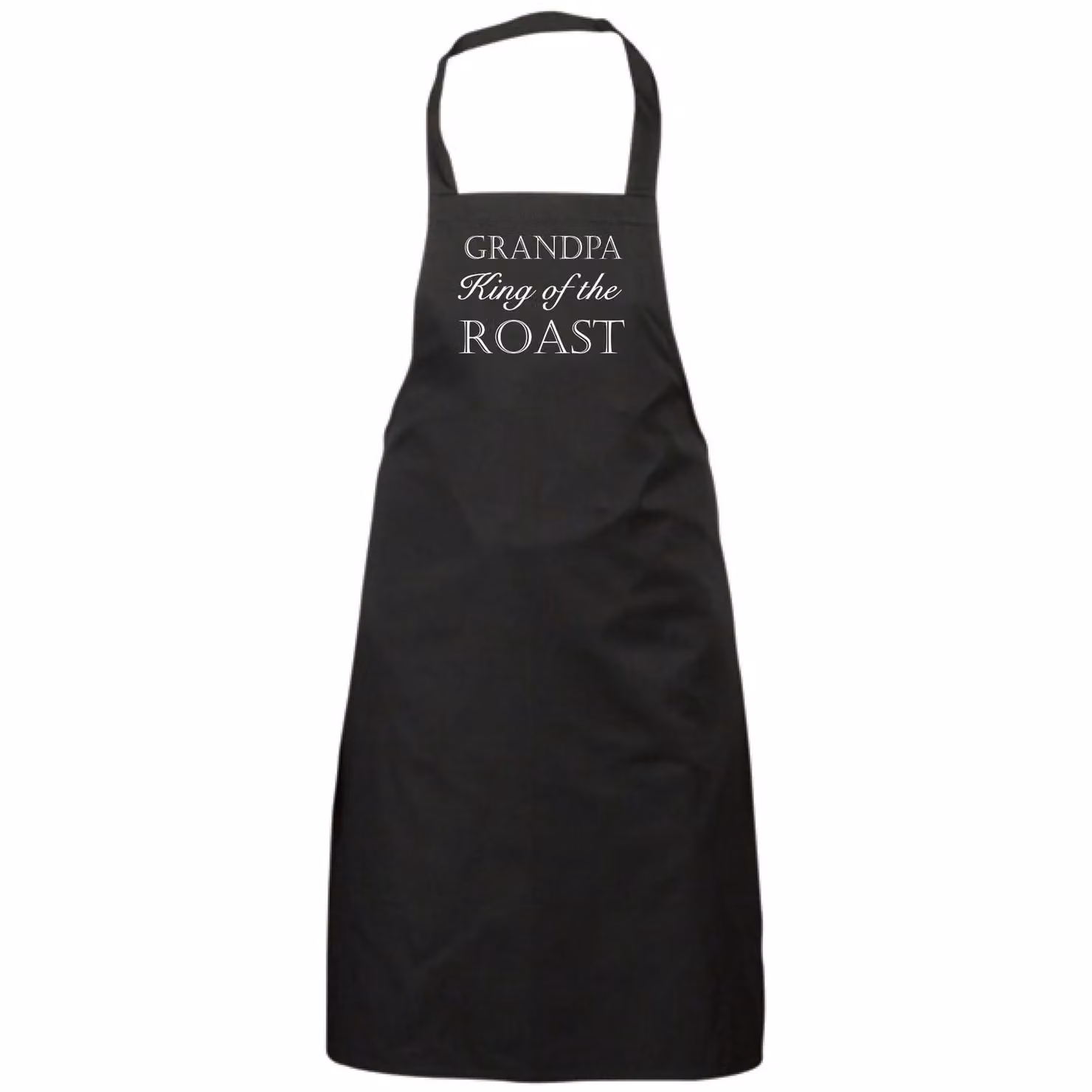 60 SECOND MAKEOVER Men's Grandpa King of the Roast Apron in Black – 2