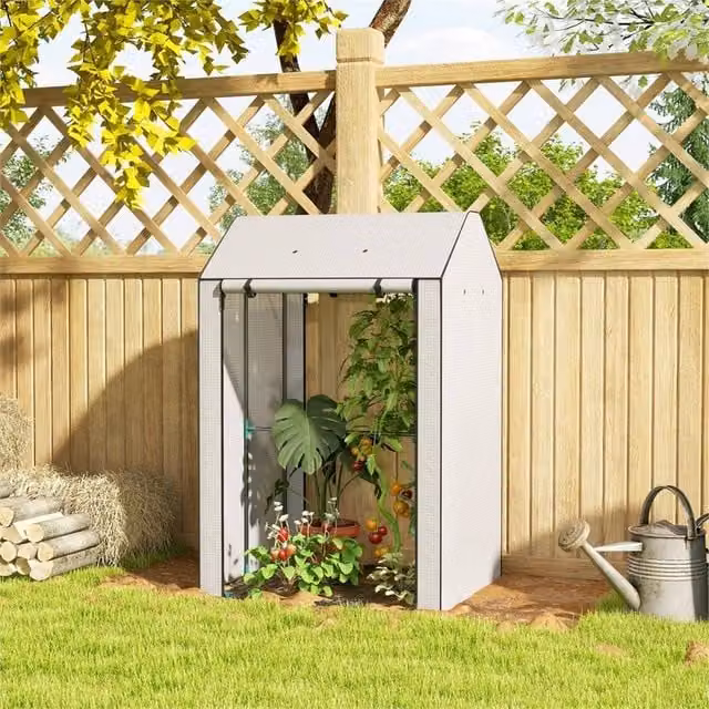 EONLION Portable White Plastic Garden Grow House Greenhouse – 1