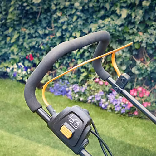 LawnMaster 1800W 40cm Electric Lawnmower with Rear Roller and 350W 2-in-1 Grass Trimmer and Edger Set in Orange – 5