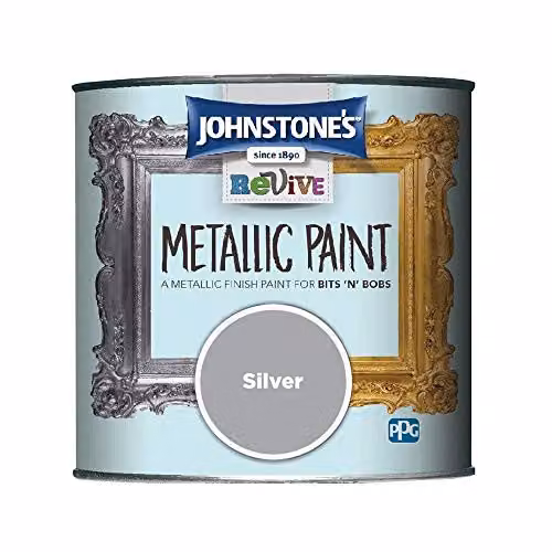 Johnstone's Upcycling Metallic Paint in Silver, 375ml