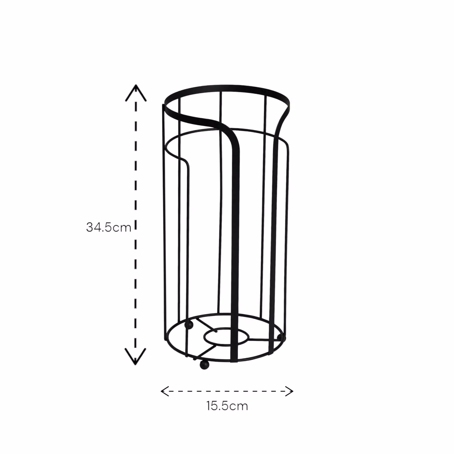 Showerdrape Dante Freestanding Metal Spare Toilet Roll Holder in Black – 2