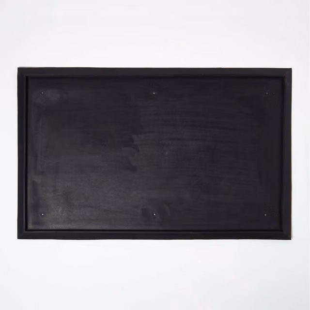 Homescapes Black Non-Slip and Weatherproof Rubber Doormat Surround, W: 81 cm, D: 81 cm, H: 1.5 cm