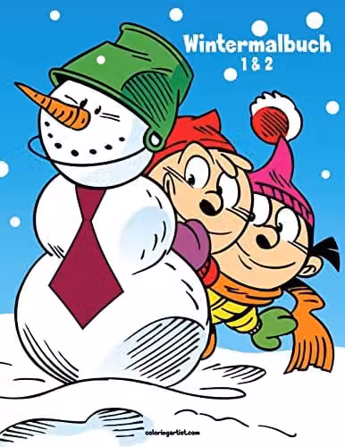 Wintermalbuch 1 & 2 Winter Colouring Book by Createspace, Multicolour