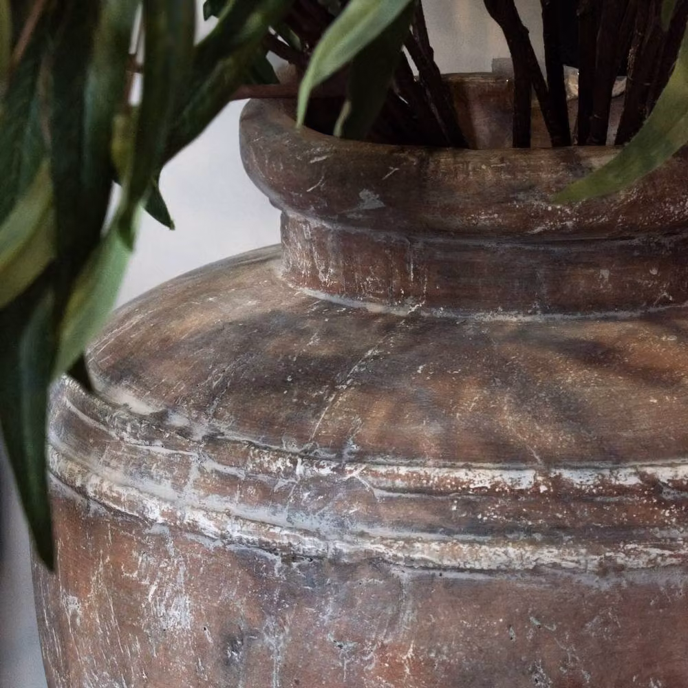 Wyld Haus Large Round Ceramic Garden Planter, Brown, W/D/H: 39 x 37 x 37 cm – 4