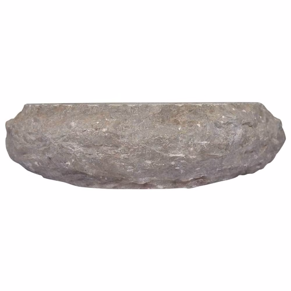 Berkfield Round Natural Stone Home Sink in Grey, W: 40 cm, D: 12 cm – 2