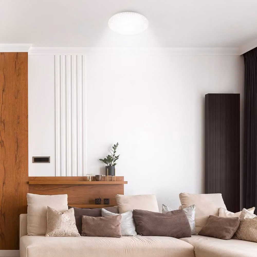 Briloner Round LED Ceiling Light with Starry Sky Effect, White, Diameter: 38 cm, 20W, 2400lm – 4