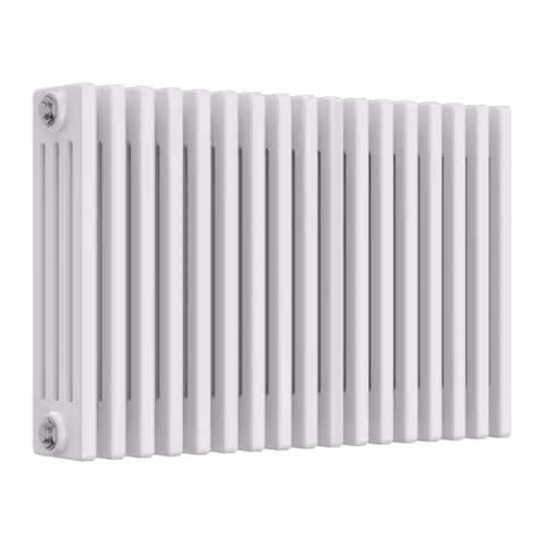 Bathroom Kingdom Reina Colona 4 Column White Steel Wall Hung Radiator H: 78.5 cm