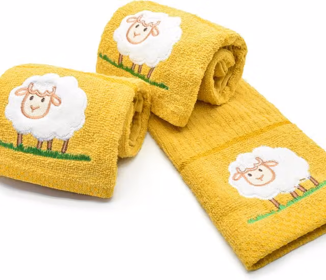 Kitchen Trends Pack of 3 Highly Absorbent Striped Cotton Tea Towels in Yellow