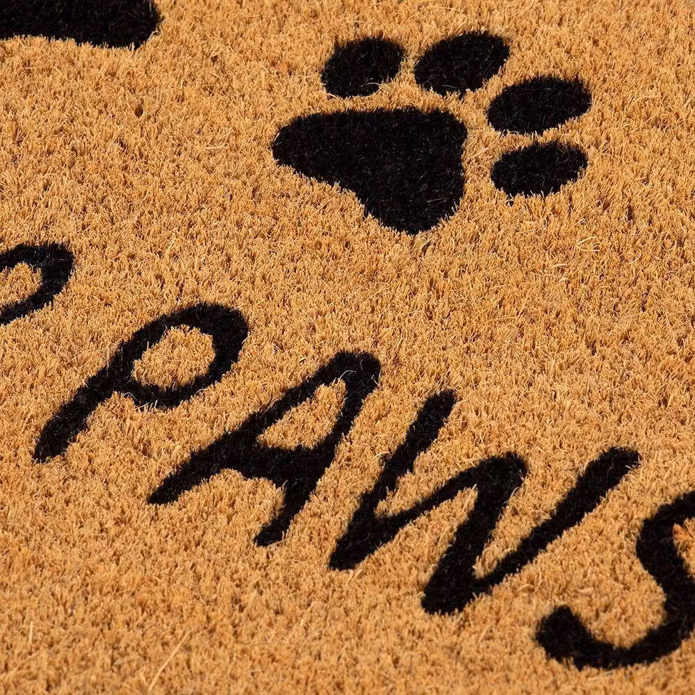 Arthouse Astley Wipe Your Paws Printed Coir Doormat, Black and Natural, W: 40 cm, D: 60 cm – 3