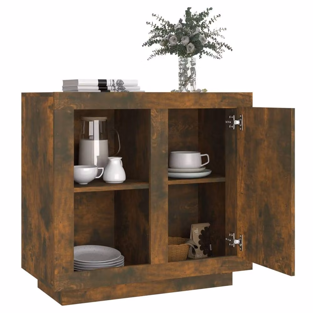 Berkfield Home Smoked Oak Sideboard in Brown – 3