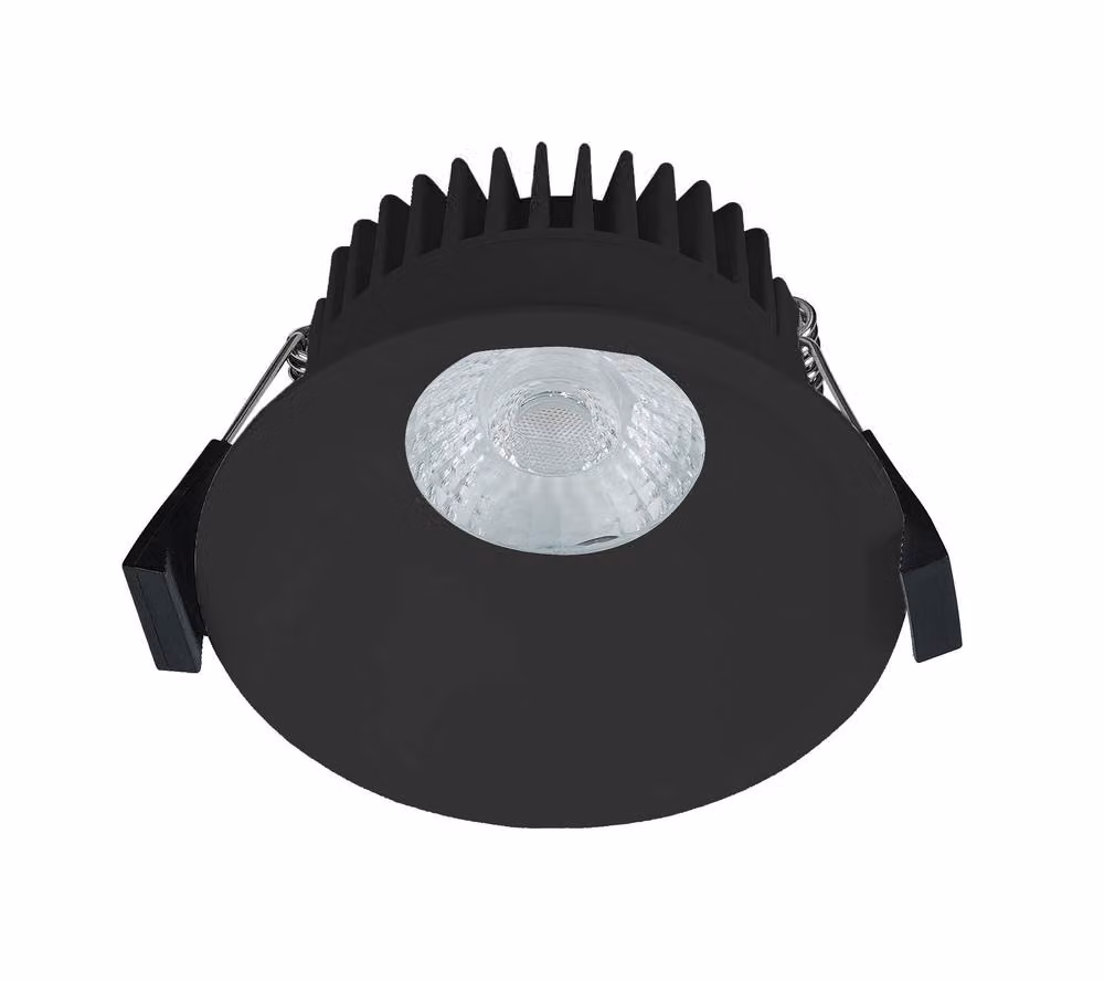 Nordlux Albric Recessed LED Downlight, Black Metal, IP44, Warm White 2700k – 2
