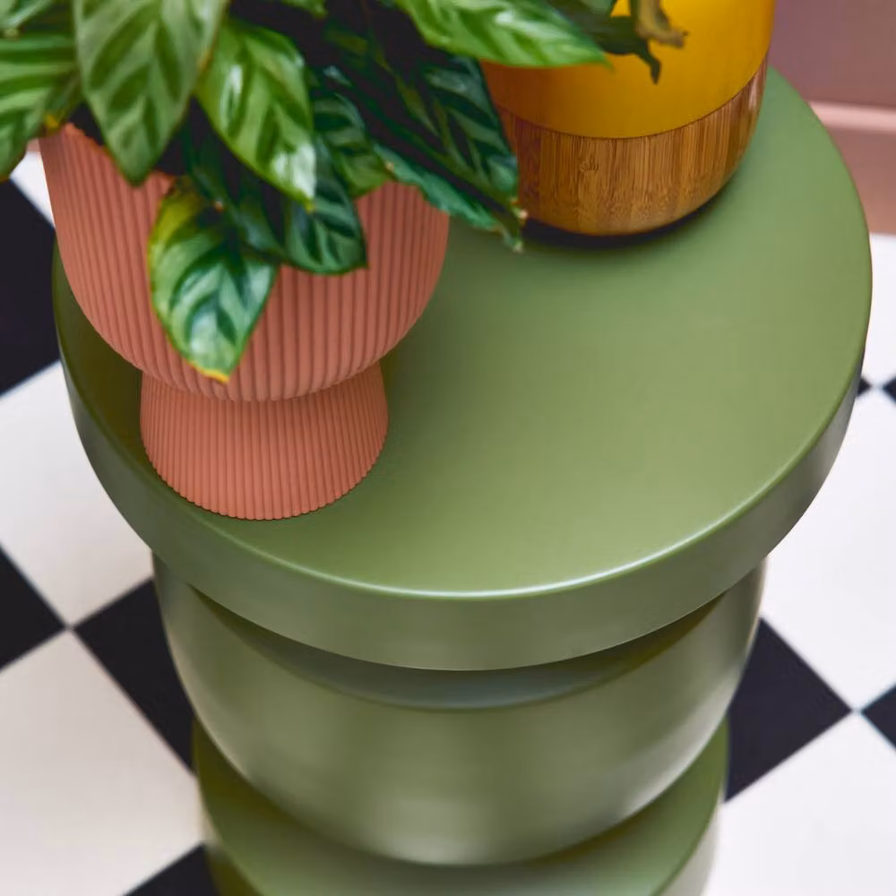 sweeek Metal Side Table in Khaki, W/D/H: 30.5 x 30.5 x 43.5 cm – 3