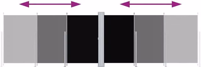 Berkfield Home Retractable Side Awning in Black, W/H: 600 x 180 cm – 1