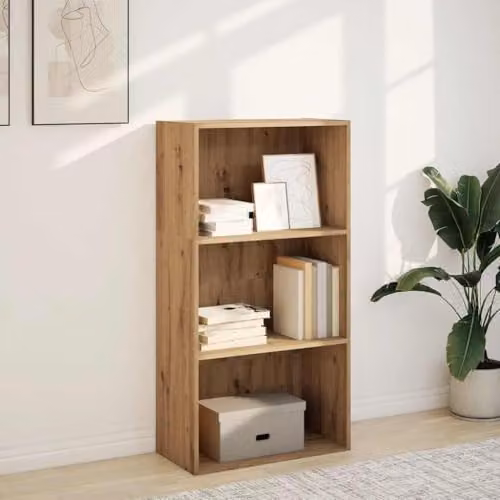 vidaXL Artisan Oak Bookcase in Brown, W/D/H: 60 x 30 x 114 cm – 2