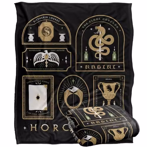 LOGOVISION Harry Potter Horcrux Field Guide Super Soft Fleece Throw Blanket, Multicolour, W: 152.4 cm x D: 127 cm – 1