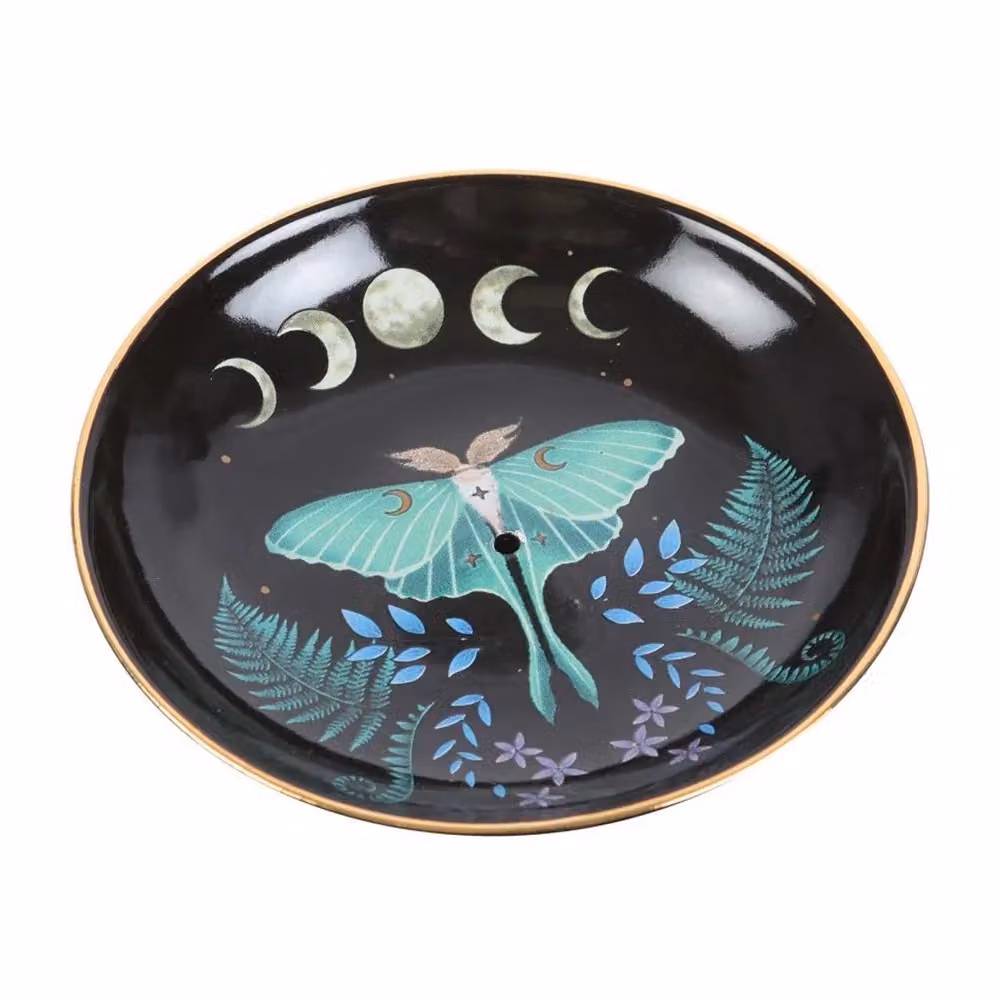 Something Different Ceramic Luna Moth Incense Holder in Black – 2