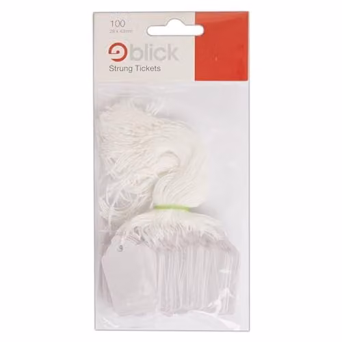 Blick White Hanging Paper Labels, Rectangular, 100 Pack
