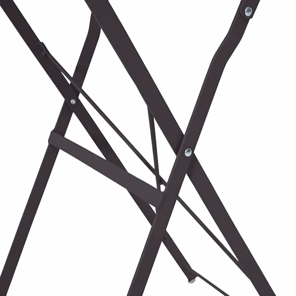 Berkfield Home Folding Bistro Table in Anthracite, Powder-coated Steel, W: 50 cm, H: 71 cm – 4