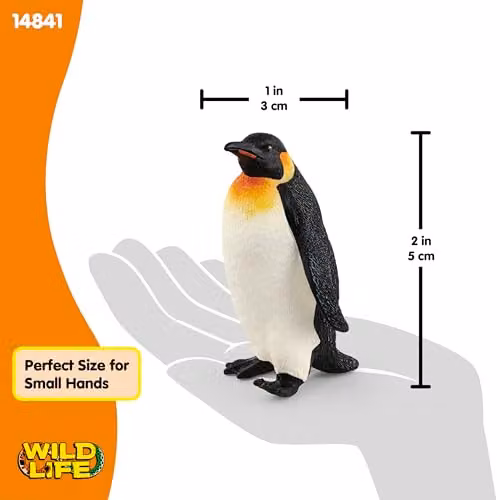 Schleich Wild Life Emperor Penguin Toy Figurine, Black – 4