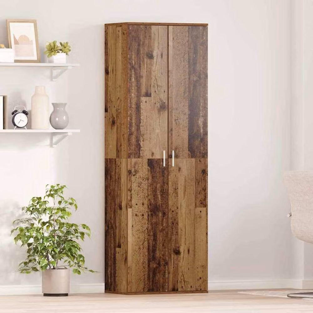 Berkfield Home Old Wood Highboard in Brown, W/D/H: 60 x 35 x 180 cm – 2