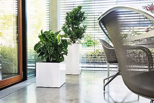 Lechuza Canto Premium 40 Planter, White High Gloss – 3