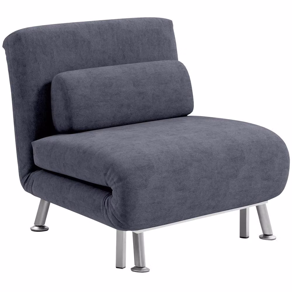 Wyld Haus Tomi Safi 3 in 1 Single Sleeper Chair in Charcoal Grey Velvet Feel – 2