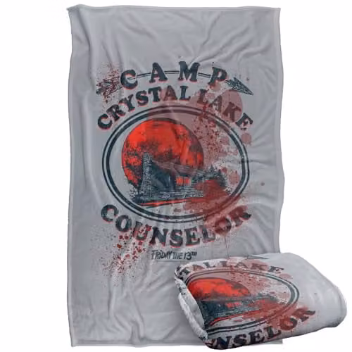 Warner Bros. Friday The 13th Camp Counselor Victim Super Soft Fleece Throw Blanket, Multicolour, W: 91 cm, D: 147 cm – 1