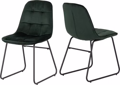 Seconique Marlow and Lukas Dining Set in Black Marble Effect and Green – 4