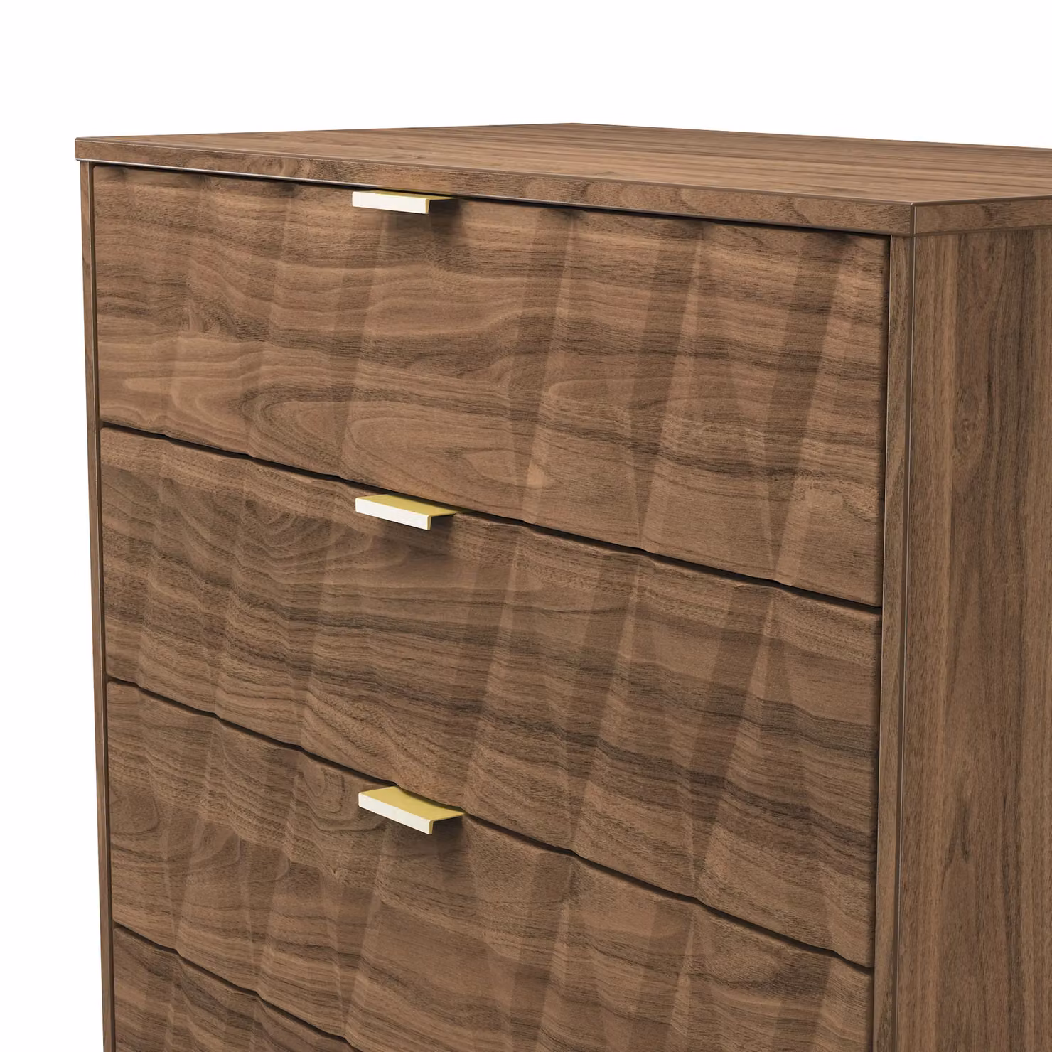 Ready Assembled 2 U Dallas 5 Drawer Chest in Walnut – 3