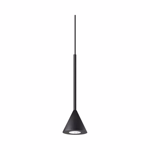 Ideal Lux Archimede Integrated LED Cone Pendant Ceiling Light in Black, 250Lm, 3000K Warm White