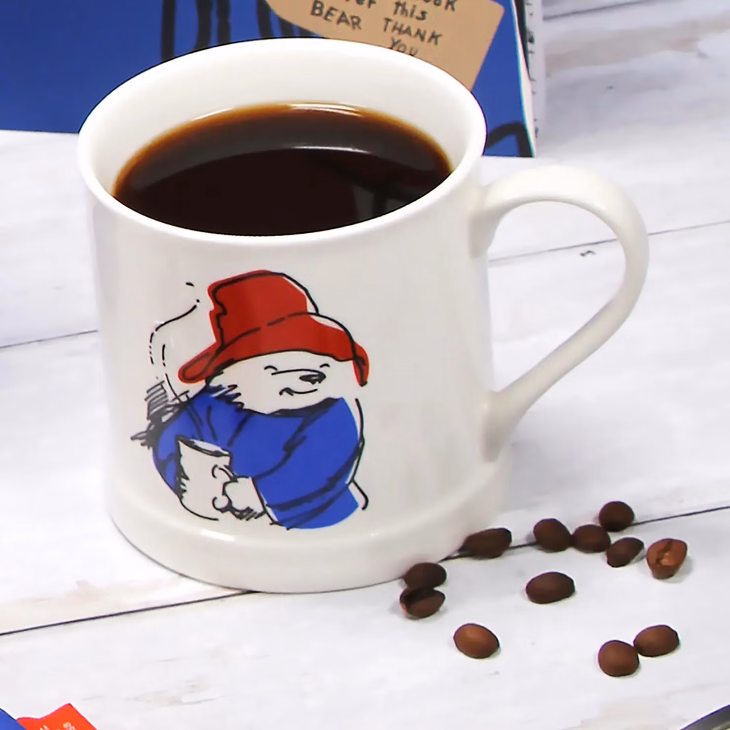 Half Moon Bay Paddington Bear Head Stuck Ceramic Mug, 350ml, White and Multicolour – 2