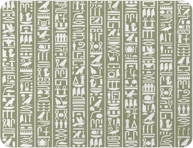 Benjamin Tate Design Egyptian Hieroglyphic Decorative Fleece Blanket in Green and Beige, W/D/H: 120 x 150 cm – 2
