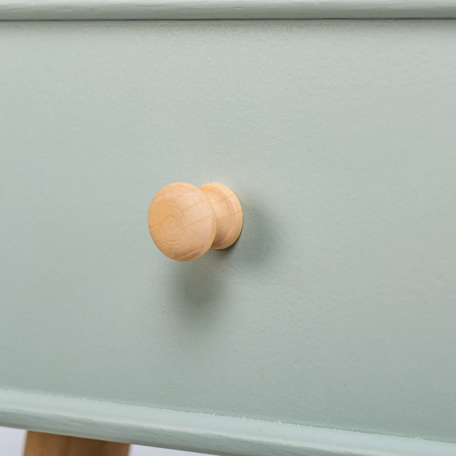Nordlys Scandinavian Wooden Bedside Table with Drawer in Green – 3