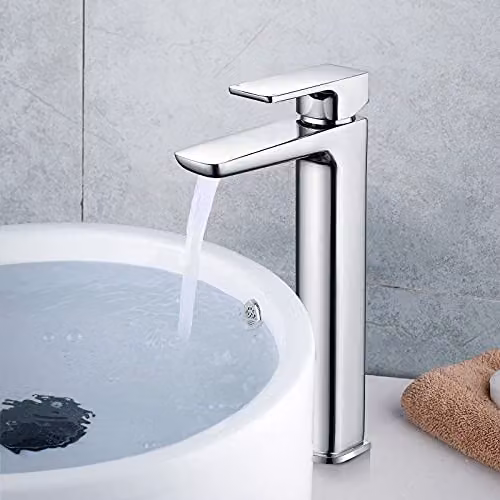 Nes Home Chrome Single Lever Basin Mixer Tap for Countertop Installation – 2