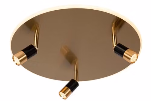 Lucide Jubel Dimmable LED Flush Ceiling Light, Gold/Brass, Diameter: 48 cm