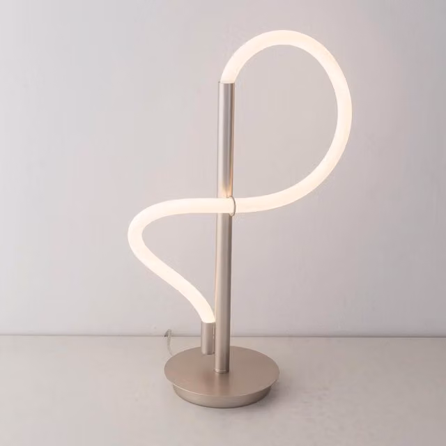 Harper Living LED Adjustable Table Lamp in Silver Matt Nickel – 1