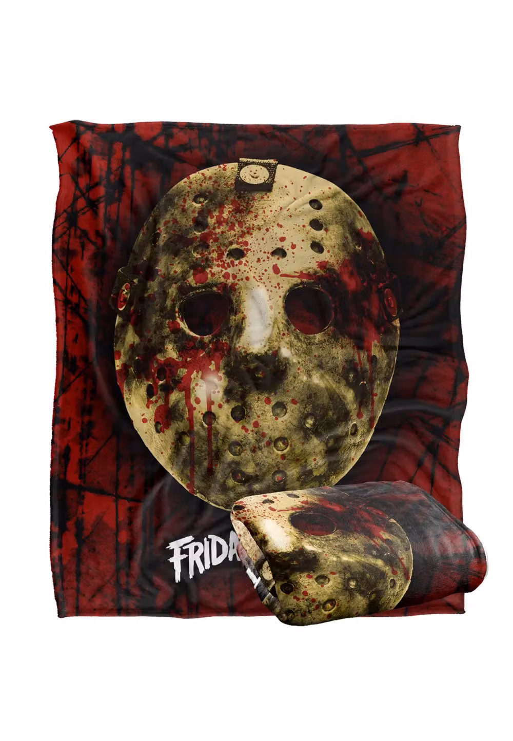 Warner Brothers Friday The 13th Mask Silky Touch Super Soft Throw Blanket, White, W: 152 cm, D: 127 cm – 2