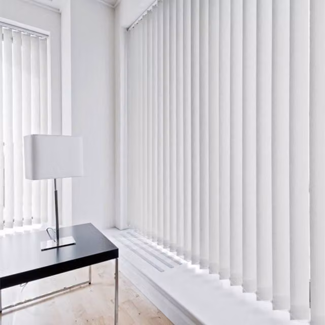 Blinds Outlet White Blackout Vertical Blinds, Width: 210 cm, Drop: 240 cm